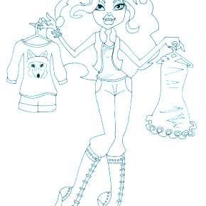 Раскраски Монстры Хай Раскраски Монстры Хай