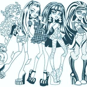 Раскраски Монстры Хай Раскраски Монстры Хай