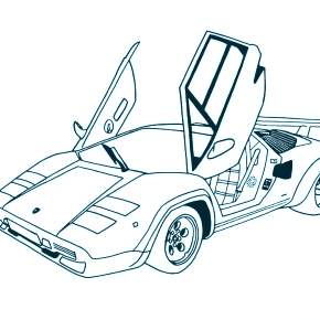 Раскраска Ламборджини