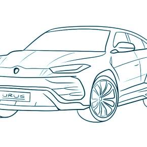 Раскраска Ламборджини