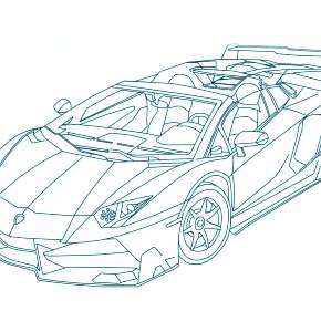 Раскраска Ламборджини