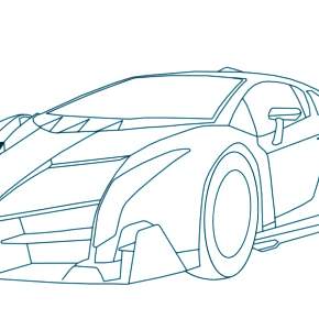 Lamborghini cars | Coloring books for children: 13 coloring pages