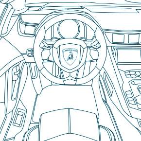 Раскраска Ламборджини