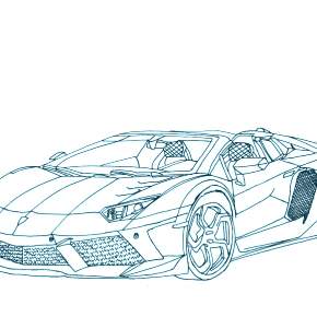 Раскраска Ламборджини