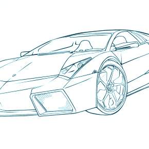 Раскраска Ламборджини