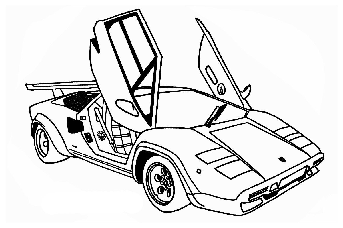Lamborghini Countach раскраска