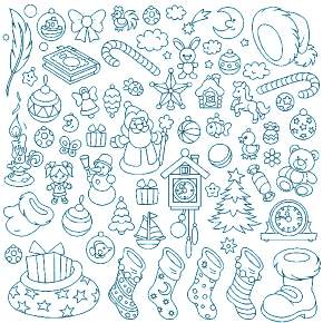 Раскраска елочные игрушки