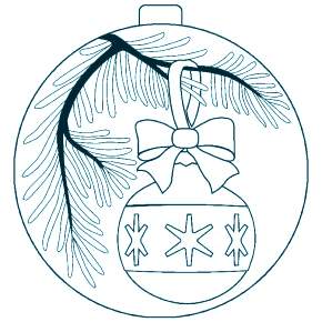 Раскраска елочные игрушки