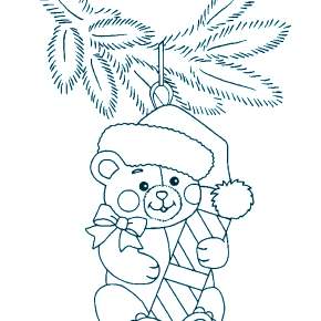 Раскраска елочные игрушки