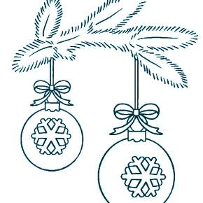 Раскраска елочные игрушки