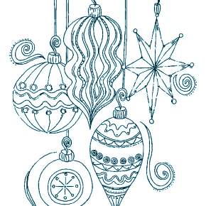 Раскраска елочные игрушки