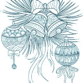 Раскраска елочные игрушки