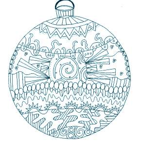 Раскраска елочные игрушки