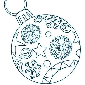 Раскраска елочные игрушки