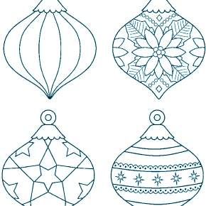 Раскраска елочные игрушки
