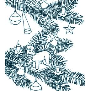 Раскраска елочные игрушки