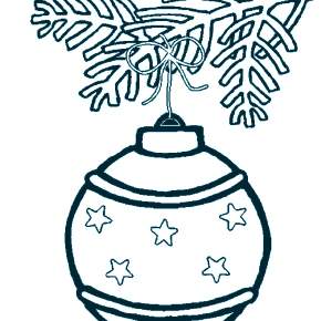 Раскраска елочные игрушки