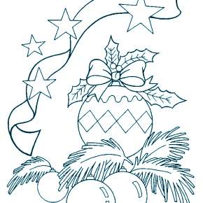 Раскраска елочные игрушки