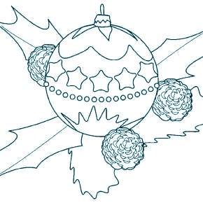 Раскраска елочные игрушки