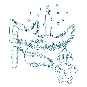 Раскраска елочные игрушки