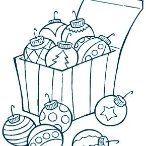 Раскраска елочные игрушки