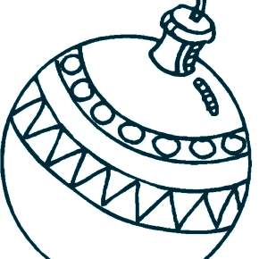 Раскраска елочные игрушки