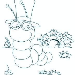 Раскраски Гусеница