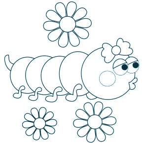 Раскраски Гусеница