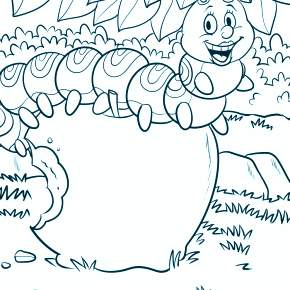 Раскраски Гусеница