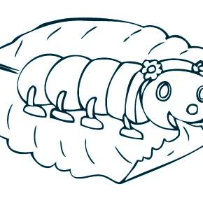 Раскраски Гусеница