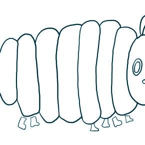 Раскраски Гусеница