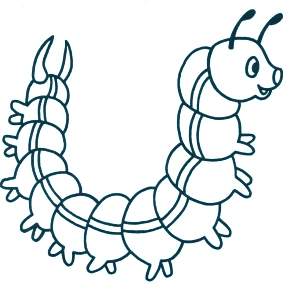 Раскраски Гусеница