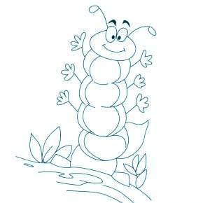 Раскраски Гусеница