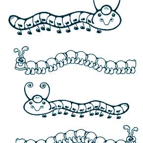 Раскраски Гусеница