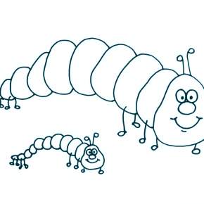 Раскраски Гусеница