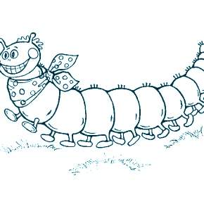 Раскраски Гусеница