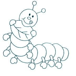 Раскраски Гусеница