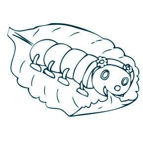 Раскраски Гусеница