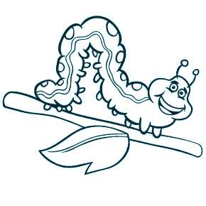 Раскраски Гусеница