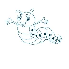 Раскраски Гусеница