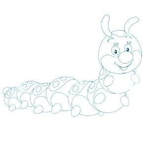 Раскраски Гусеница