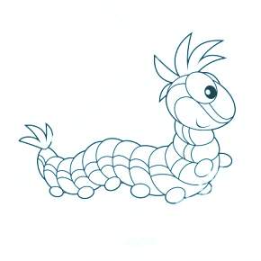 Раскраски Гусеница