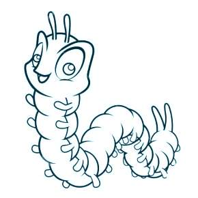 Раскраски Гусеница