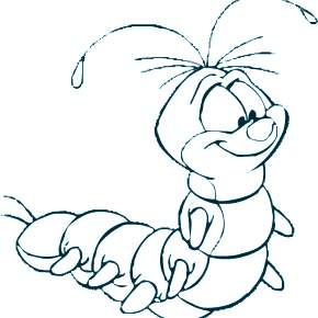 Раскраски Гусеница