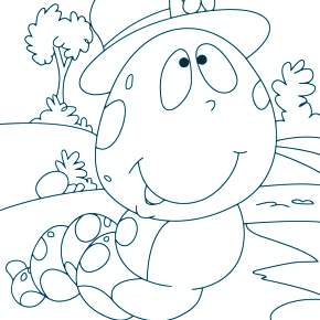 Раскраски Гусеница