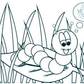 Раскраски Гусеница