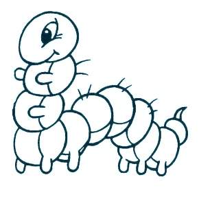 Раскраски Гусеница