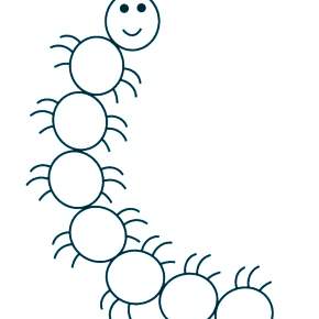 Раскраски Гусеница