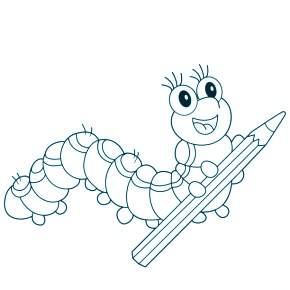 Раскраски Гусеница