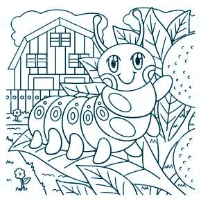 Раскраски Гусеница